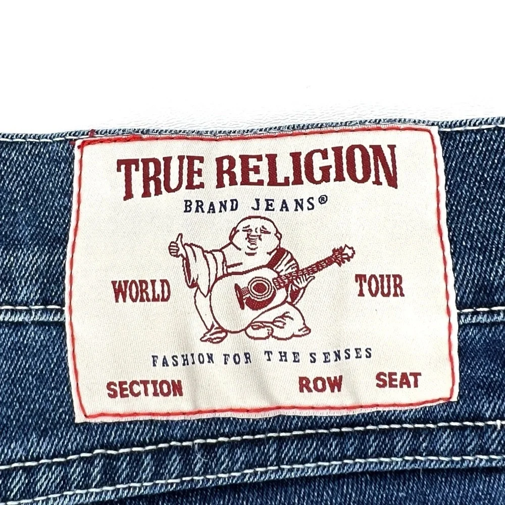 True Religion Geno Relaxed Slim Fit Medium Wash Men’s 36W X 32L Flap Pockets NWT